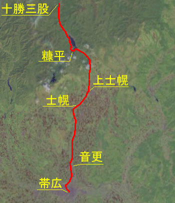 士幌線ルート図